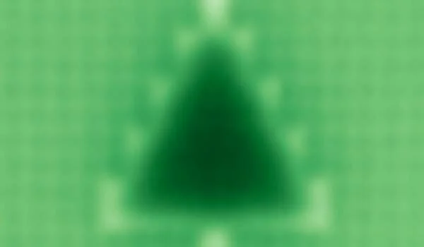 Ilustración minimalista de un árbol de Navidad en verde oscuro sobre fondo verde claro.